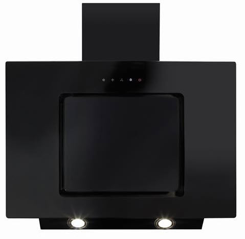 CDA EVA70BL 70cm Angled Chimney Hood- Black