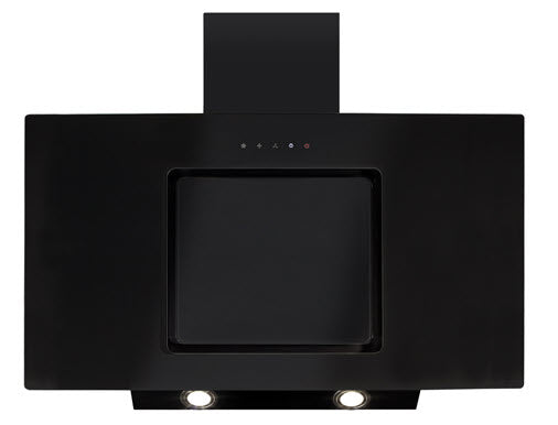 CDA EVA90BL 90cm Angled Chimney Hood - Black