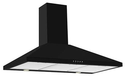 CDA ECH103BL 100cm Chimney Extractor Black