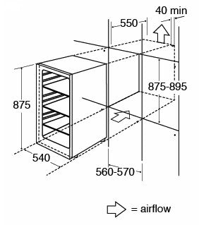 CDA FW422 Integrated In-Column Larder Fridge