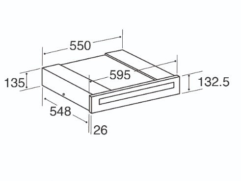 CDA VW153SS Push-Push Warming Drawer - Stainless Steel