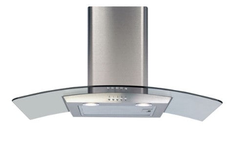 CDA ECP82SS Curved Glass Chimney Hood 80cm Stainless Steel