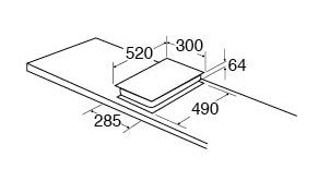 CDA HC3621FR 30cm 2 Zone Domino Ceramic Hob