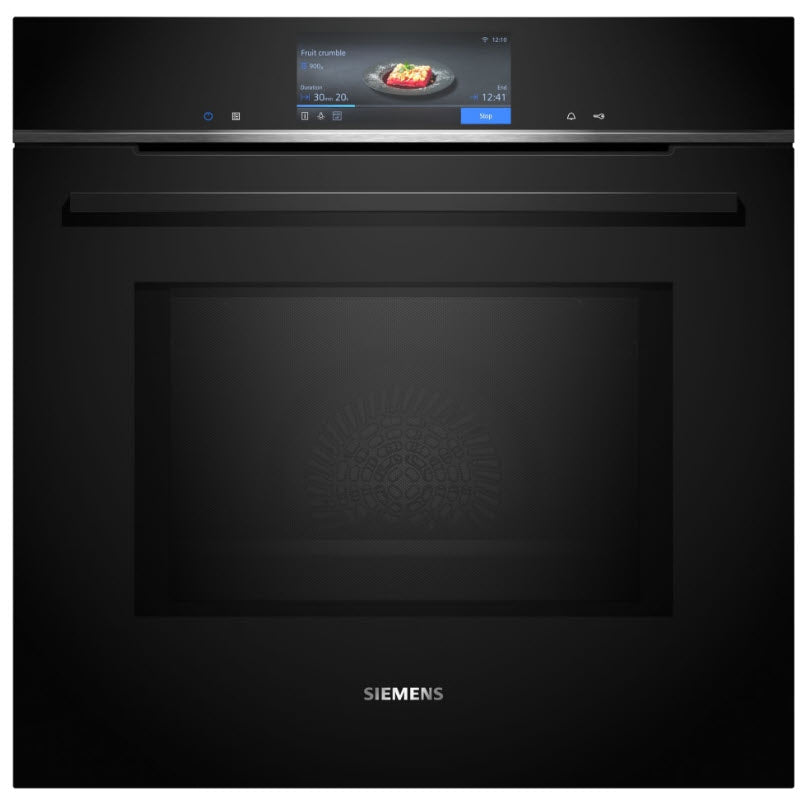 Siemens HB778G3B1B IQ-700 Pyrolytic Multifunction Single Oven BLACK