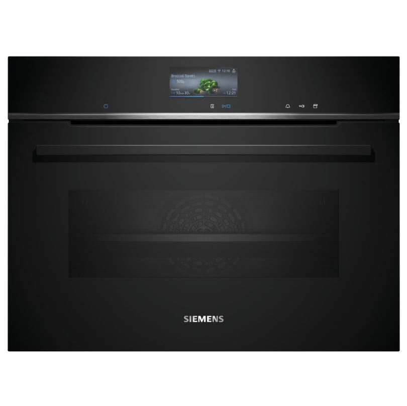 Siemens CS736G1B1 iQ700, Built-in compact oven with steam function, 60 x 45 cm, Black