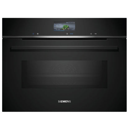 Siemens CM776G1B1B iQ700, Built-in compact oven with microwave function, 60 x 45 cm, Black