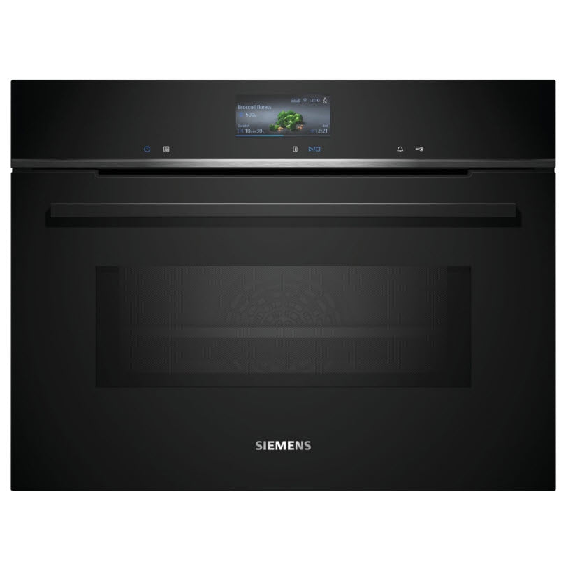 Siemens CM736G1B1B iQ700, Built-in compact oven with microwave function, 60 x 45 cm, Black