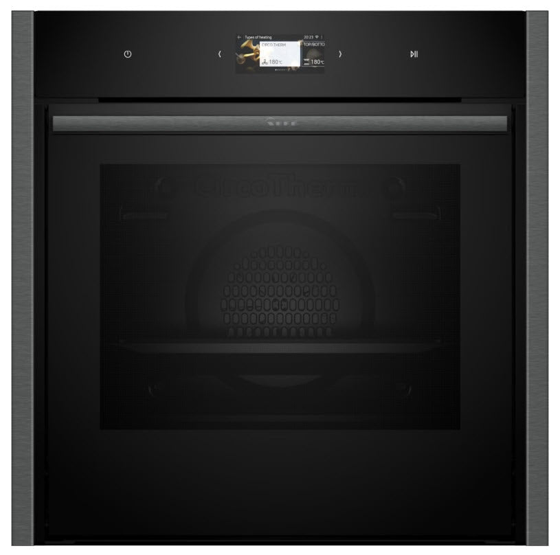 Neff B64CS71G0B N90 Slide & Hide Pyrolytic Multifunction Single Oven GRAPHITE