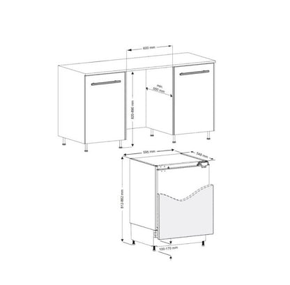 CDA CRI521 Integrated under-counter larder fridge