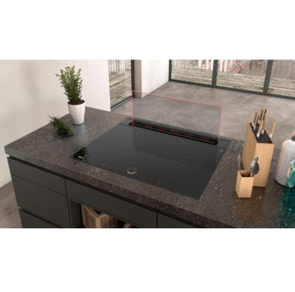 Neff I88WMM1S7B N90 80cm DownDraft Cooker Hood in Black & Clear Glass