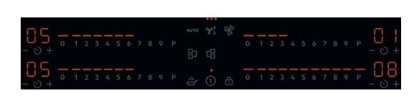 AEG NCH84C23AB Sense Fry 80 cm Induction Extractor Hob Combo Hob