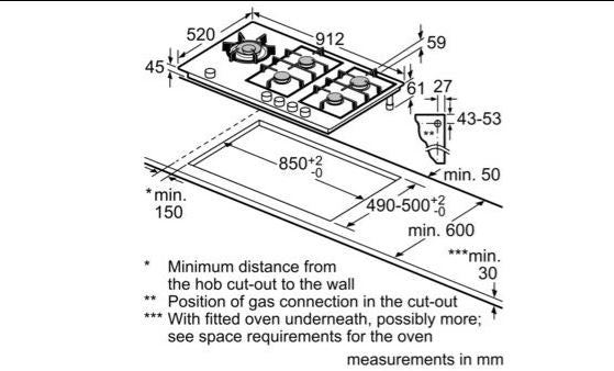 Siemens ER9A6SB70 90cm 5 Burner Gas Hob