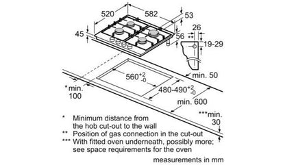 Siemens EG6B5PB90 IQ-300 60cm 4 Burner Gas Hob STAINLESS STEEL