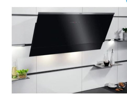 AEG DVE5971HG 90cm Hob2Hood Angled Chimney Hood STAINLESS STEEL