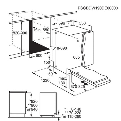 AEG FSE83837P Fully Integrated Dishwasher