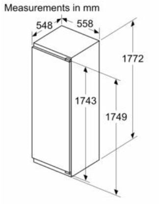 NEFF N50 KI2822FE0G Fully Integrated Fridge Icebox with Fixed Hinge