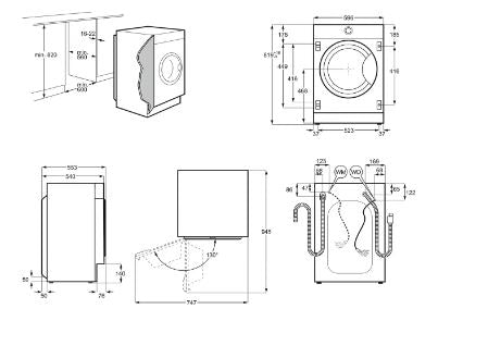 AEG LF7E7431BI 7kg Series 7000 Fully Integrated Steam Washing Machine