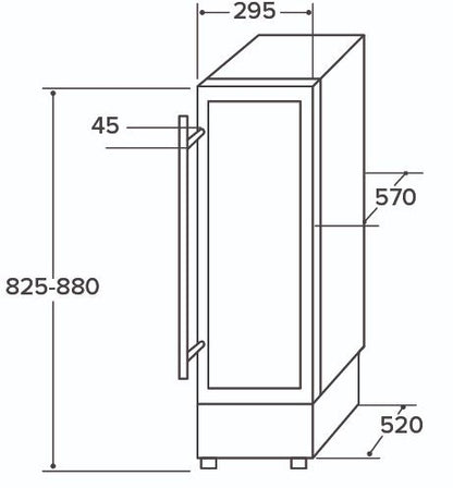 CDA FWC304BL Freestanding Wine Cooler