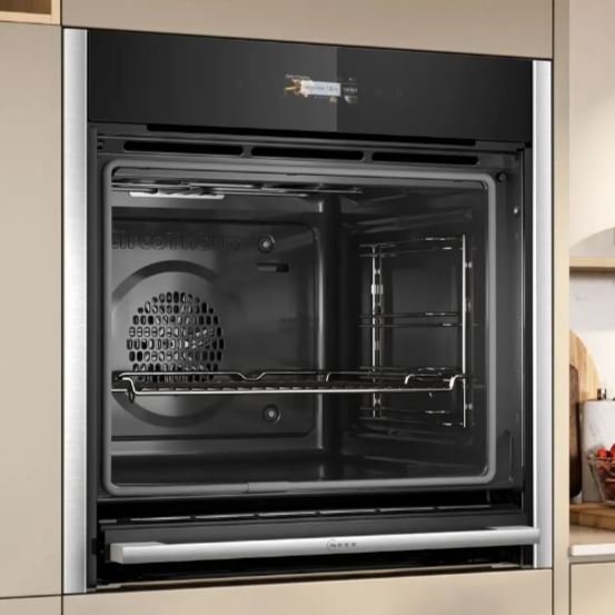 Neff B54CR71N0B N70 Slide & Hide Pyrolytic Multifunction Single Oven STAINLESS STEEL