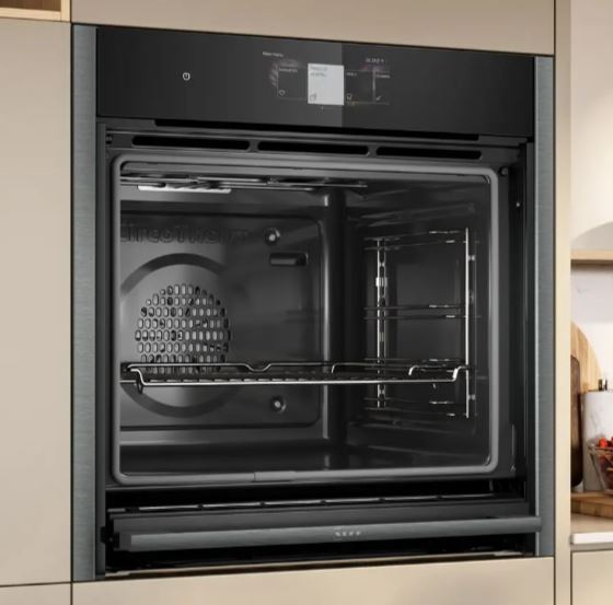 Neff B64CT73G0B N90 Slide & Hide Pyrolytic Multifunction Single Oven GRAPHITE