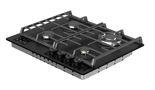 CDA HVG631MB Gas On Glass Hob