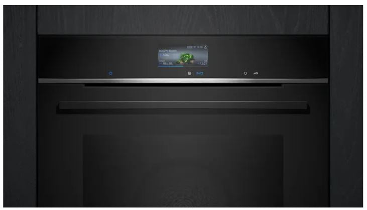 Siemens HB776G1B1B IQ-700 Pyrolytic Multifunction Single Oven BLACK