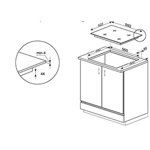 CDA HN6860FR 60cm Induction Hob