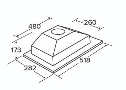 CDA CCA52BL 50cm Canopy Extractor