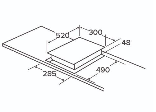 CDA HC3616FR Two Zone Ceramic Domino Hob