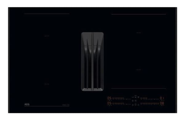 AEG NCH84C23AB Sense Fry 80 cm Induction Extractor Hob Combo Hob