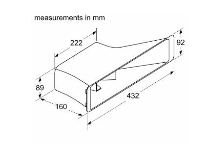 Bosch HEZ9VRPD1 Diffusor Required For Ducted Recirculation for Vented Hobs & Downdrafts