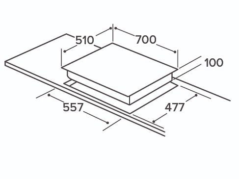 CDA HVG731MB Gas On Glass Hob
