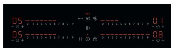 AEG TCH74B01FZ Bridge with extractor 70 cm Induction Extractor Hob Combo Hob
