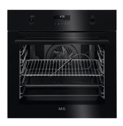 AEG BPK556260B SteamBake Single Oven with Pyrolytic Cleaning