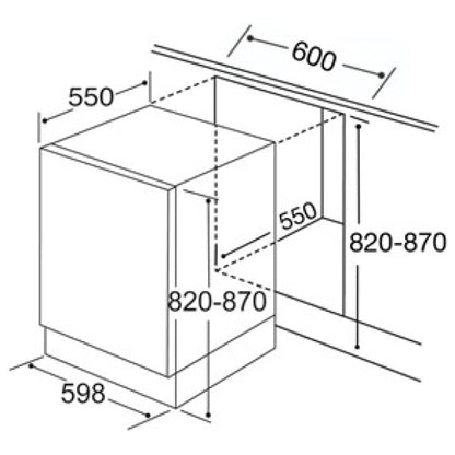 CDA CDI6242 Integrated 60cm Dishwasher, 15 Place Settings