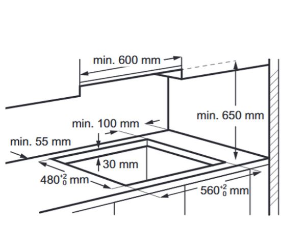 AEG HGB64420YM Slim Line Hob 60cm Stainless Steel