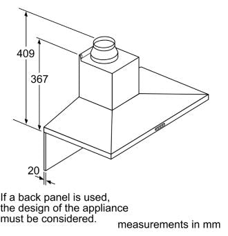 Neff D64QFM1N0B 60cm Chimney Hood STAINLESS STEEL