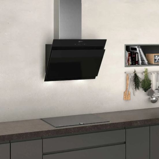 Neff D65IHM1S0B 60cm Angled Chimney Hood Black