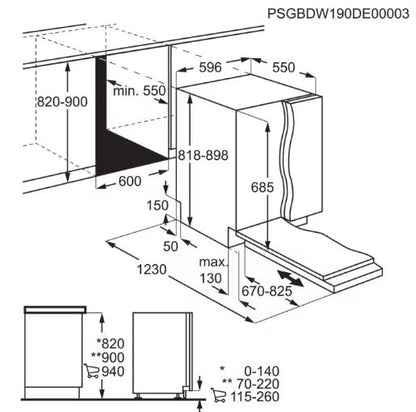 AEG FSE84607P Integrated 60cm Dishwasher SprayZone Dishwasher