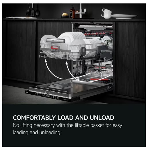 AEG FSK94858P 60cm Integrated Dishwasher With Comfortlift