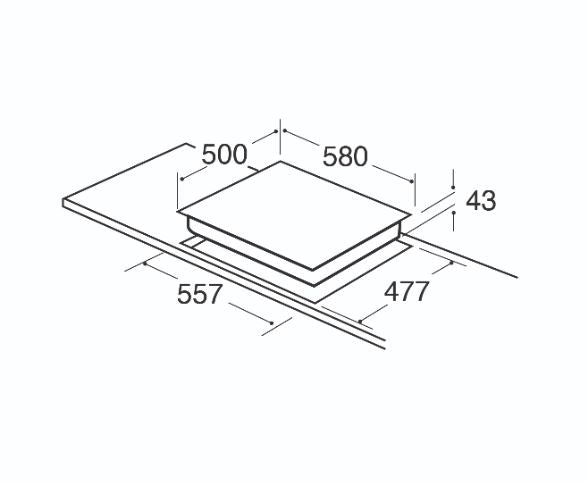 CDA HG6151SS 60cm Stainless Steel 4 Burner Gas Hob