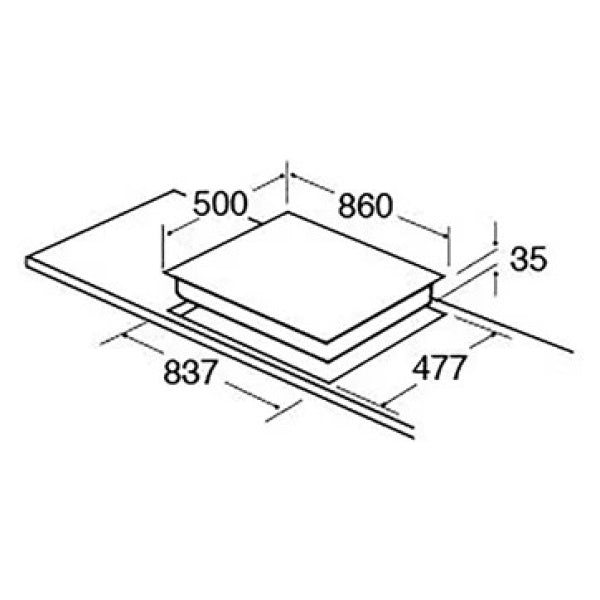 CDA HG9351SS 90cm Gas Hob - Stainless Steel