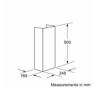 Bosch DHZ1224 Chimney Extension 500mm