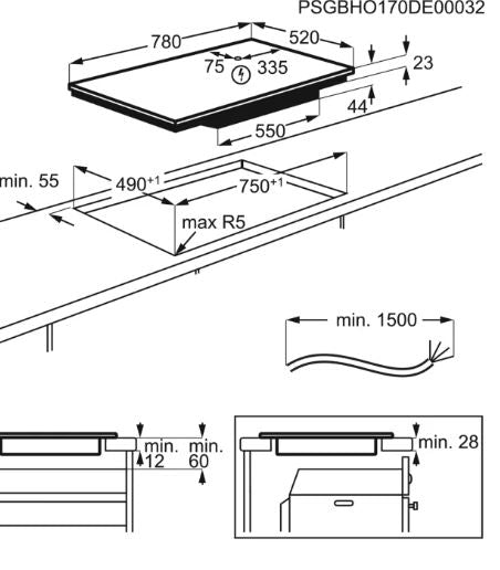 AEG IAE84421FB 80cm Induction Hob With SenseBoil