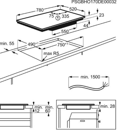 AEG IAE84421FB 80cm Induction Hob With SenseBoil