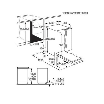 AEG FSK83828P 60cm Fully integrated Dishwasher With Comfortlift