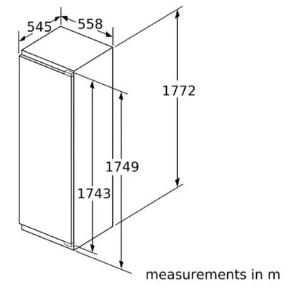 Neff GI7812EE0G N50 177cm Integrated In Column Frost Free Freezer