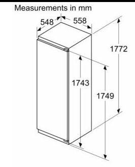 Neff KI1812FE0G N50 177cm Integrated In Column Larder Fridge