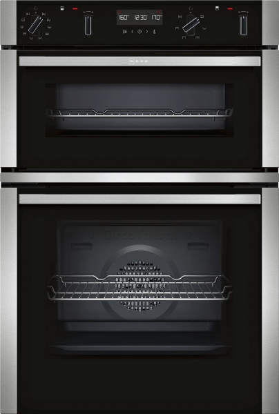 Picture of Neff U2ACM7HH0B N50 Pyrolytic CircoTherm Built In Double Oven – STAINLESS STEEL