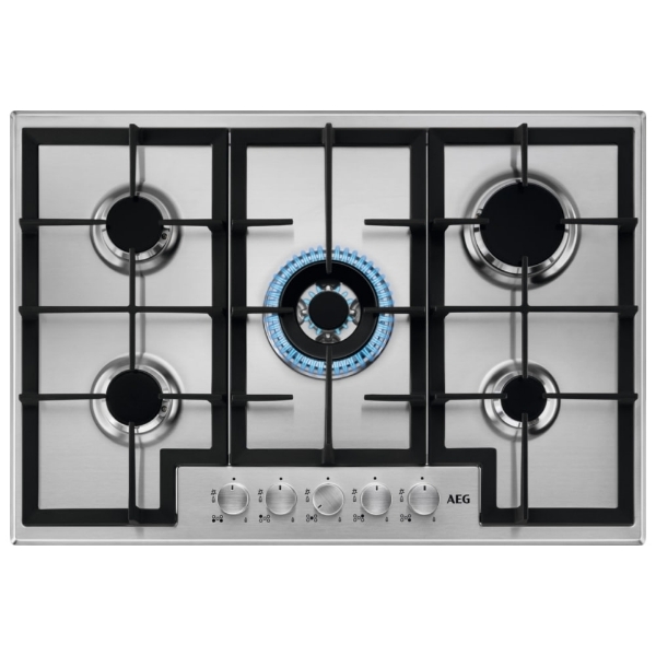 Picture of AEG HGB75400SM 75cm 5 Burner Gas Hob – Stainless Steel
